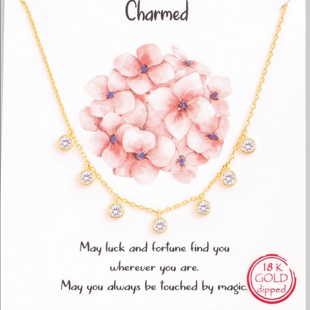 18k Gold dipped cubic zirconia necklace
